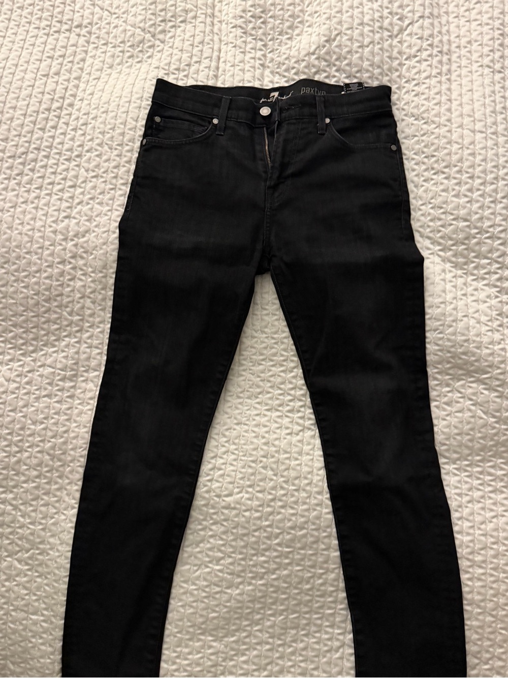 7 For All Mankind Black Skinny Jeans - Women's